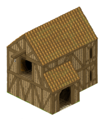 Isometric medieval warehouse