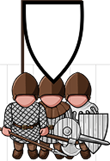 Lane Wars army marker with a white banner